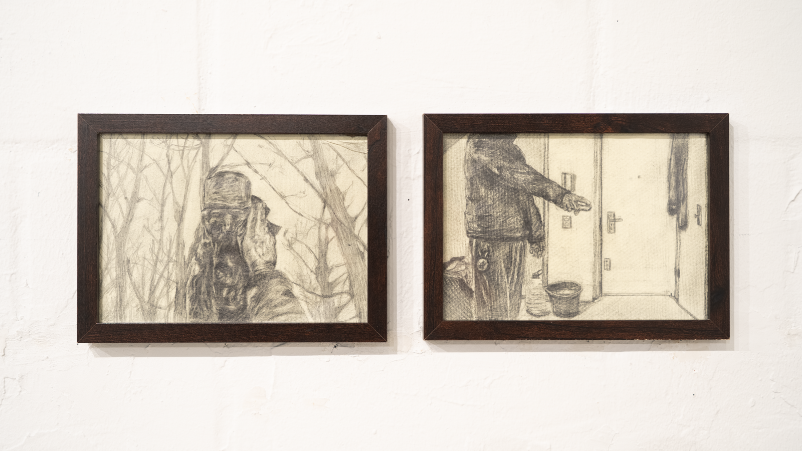 A part of storyboard of A Man Who Cleans a Statue, 2024, 15 x 21 cm, Pencil on Paper